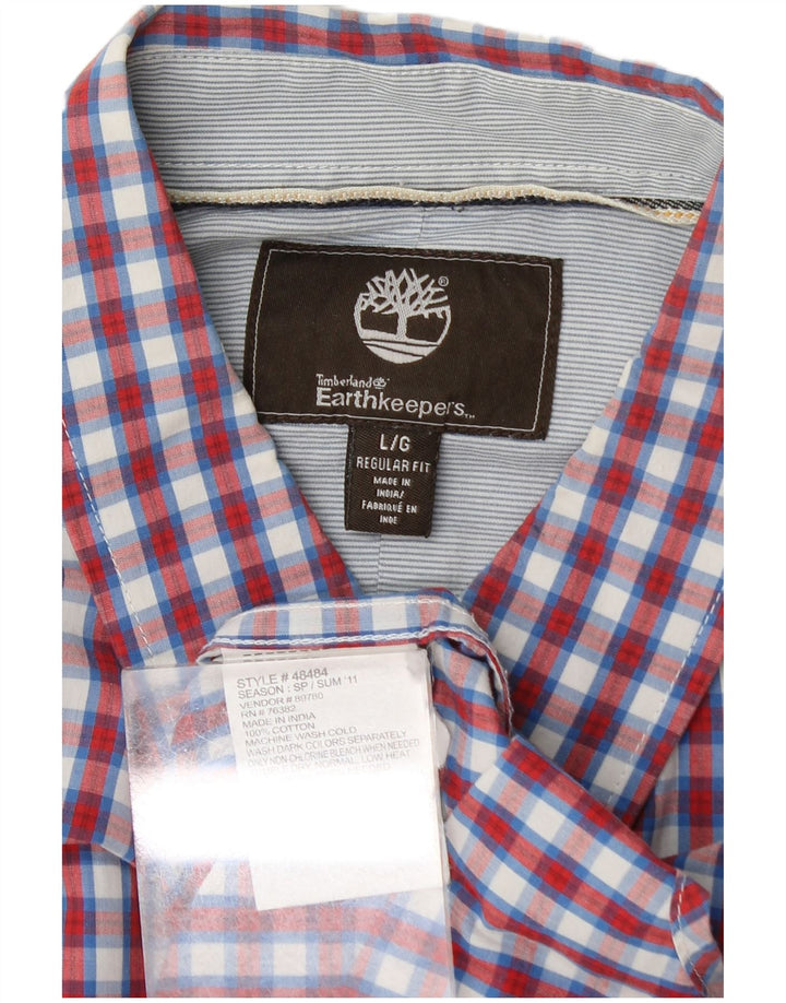 Camicia da uomo Timberland Earthkeepers a maniche corte vestibilità regolare grande quadri rossi