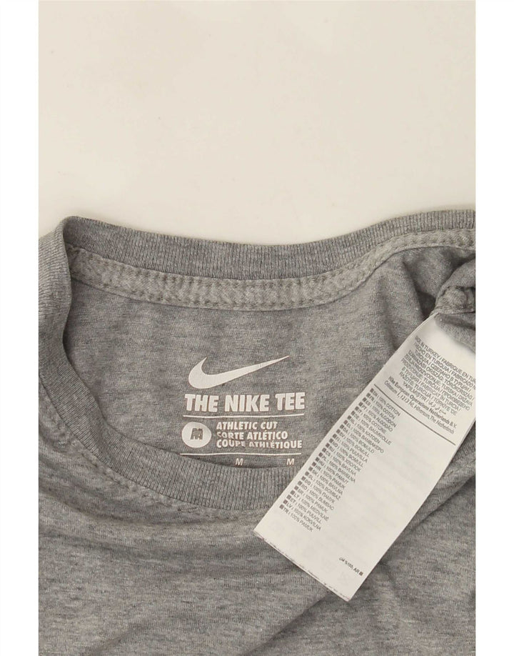 T-shirt grafica Nike da uomo con taglio atletico, cotone grigio medio