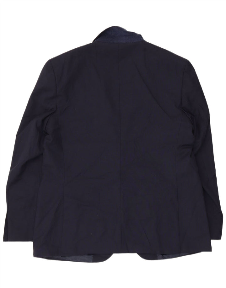 Giacca blazer da uomo Marks & Spencer vestibilità regolare a 2 bottoni UK 44 XL Blu navy