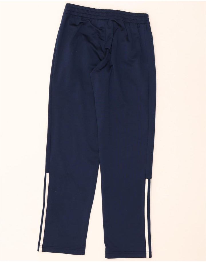 Pantaloni della tuta da ragazzo Adidas 11-12 anni in poliestere blu navy