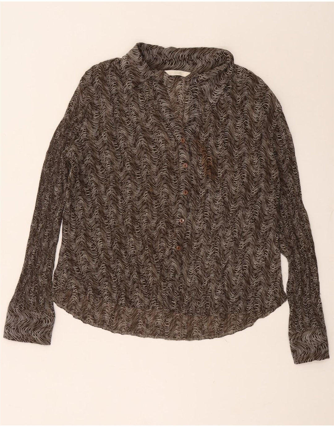 Camicetta da donna Marks & Spencer UK 18 XL Poliestere geometrico marrone