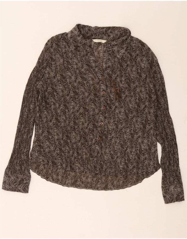 Camicetta da donna Marks & Spencer UK 18 XL Poliestere geometrico marrone