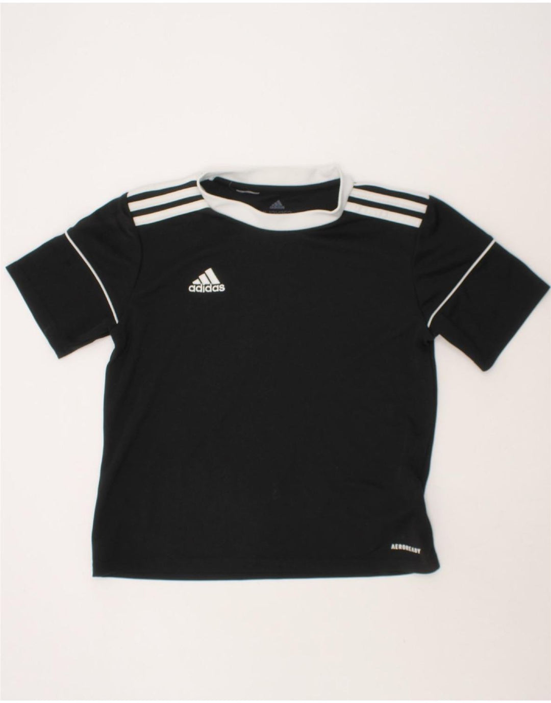 ADIDAS Boys Aeroready T-Shirt Top 11-12 Years Black Polyester Vintage Adidas and Second-Hand Adidas from Messina Hembry 