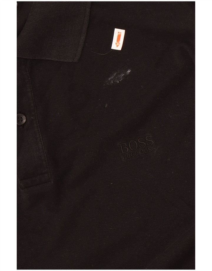 Polo Hugo Boss da uomo vestibilità regolare XL in cotone nero