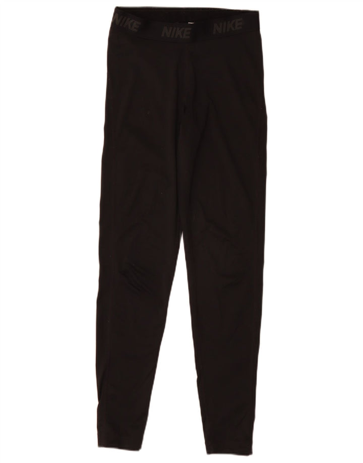 Leggings grafici Nike Dri Fit da donna UK 10 piccoli poliestere nero