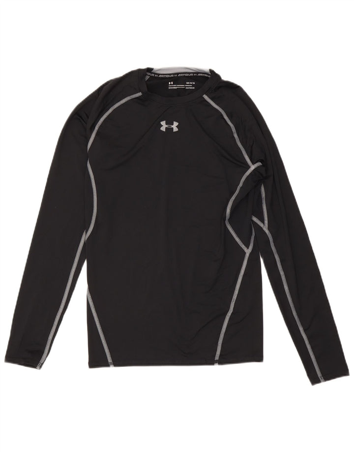 Under Armour Mens Heat Gear Top manica lunga grande poliestere nero