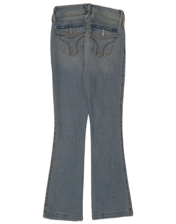 Jeans Bootcut Hollister da donna a vita bassa W23 L31 cotone blu