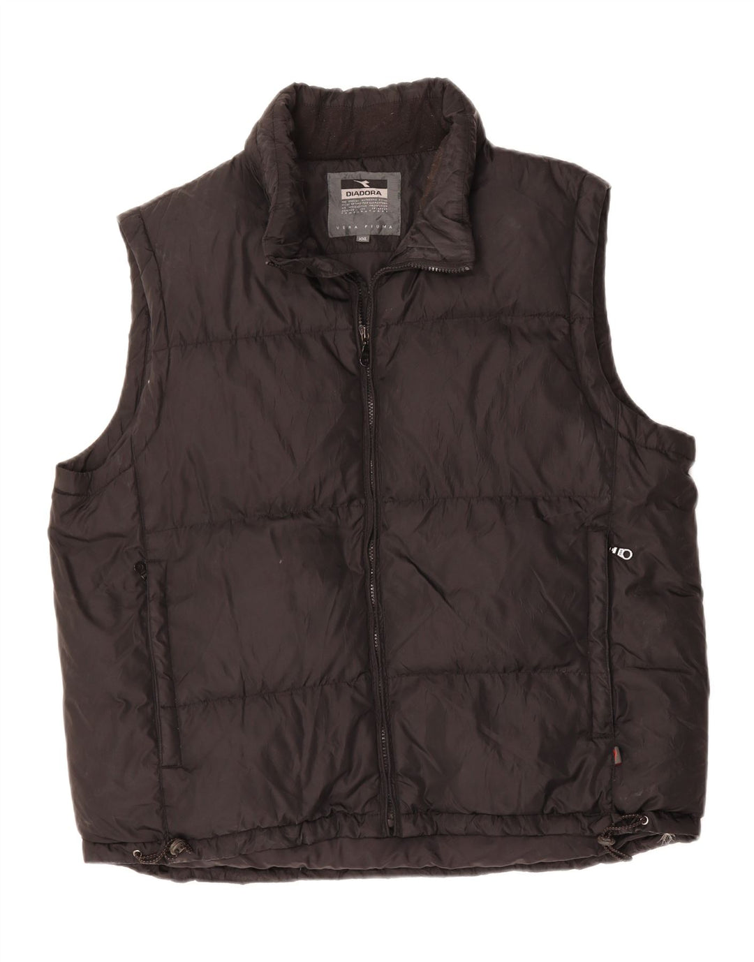 DIADORA Womens Padded Gilet UK 44 2XL Black Polyamide