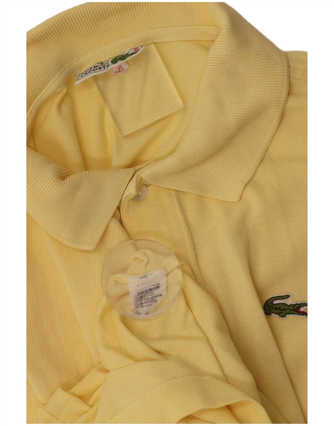 Polo da uomo Lacoste taglia 6 XL in cotone giallo