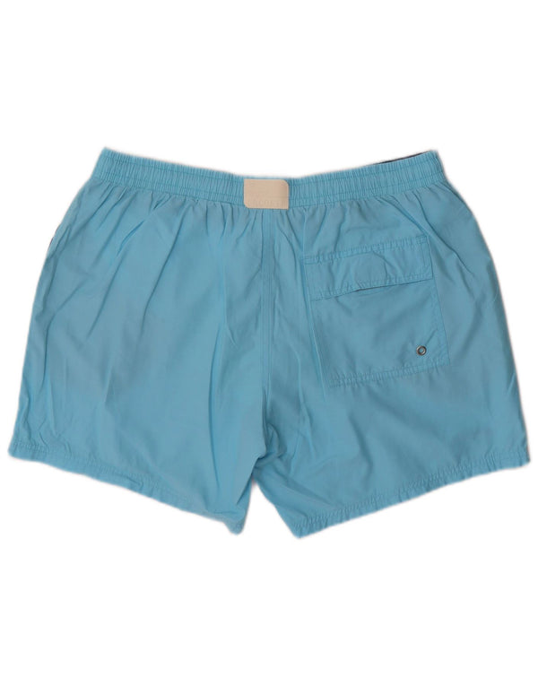 Lacoste Mens Swimming Shorts Size 7 2XL  Blue Cotton
