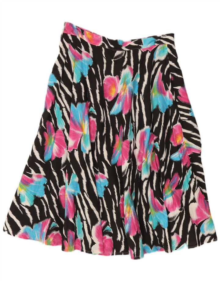 Gonna svasata da donna vintage W32 media floreale multicolore