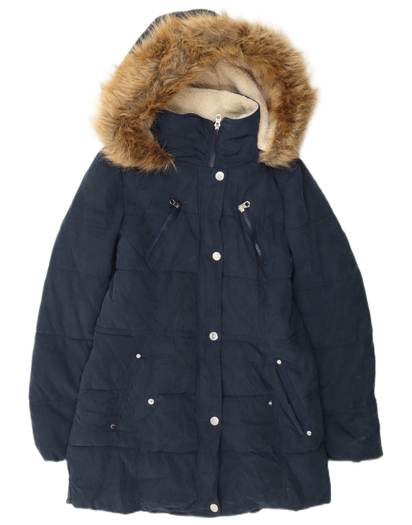 Giacca imbottita con cappuccio da donna Nautica UK 14 poliestere medio blu navy