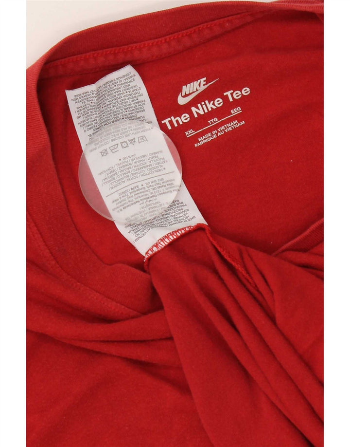 T-shirt da uomo Nike Top 2XL in cotone rosso