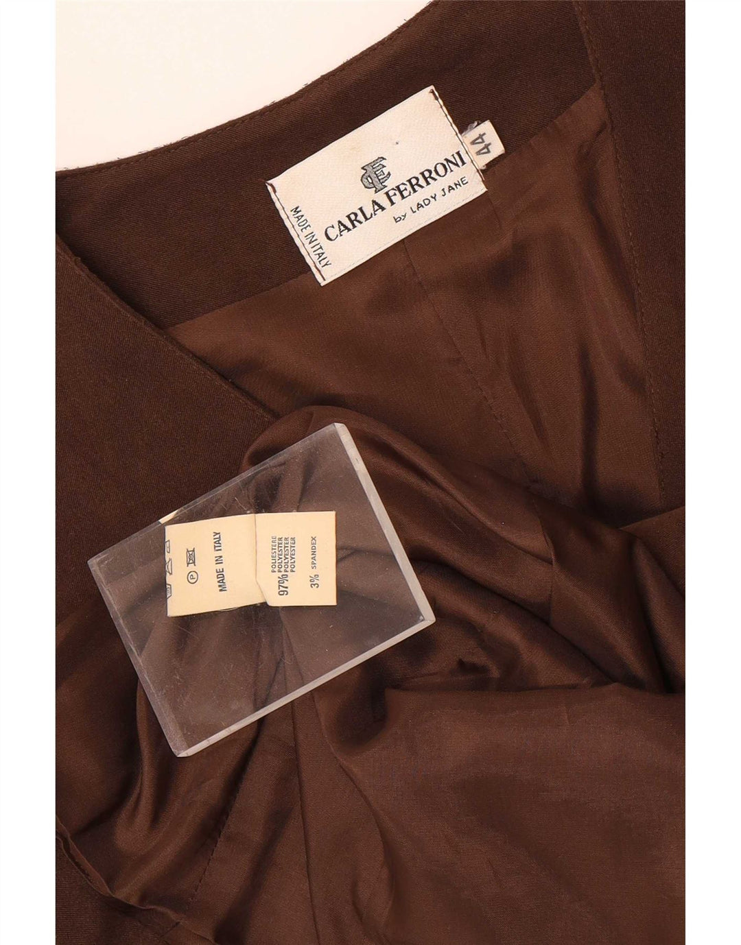 CARLA FERRONI Gilet Donna IT 44 Poliestere Marrone Medio