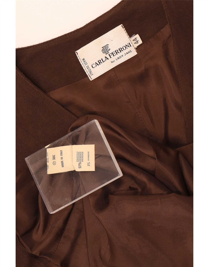 CARLA FERRONI Gilet Donna IT 44 Poliestere Marrone Medio