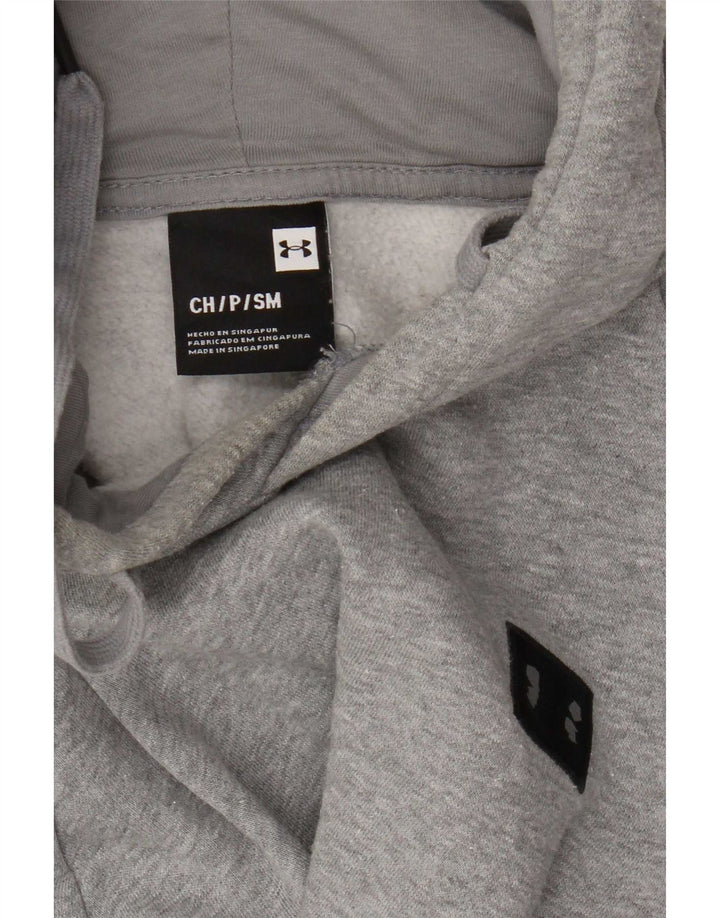 Felpa con cappuccio da uomo Under Armour piccola in cotone chiazzato grigio