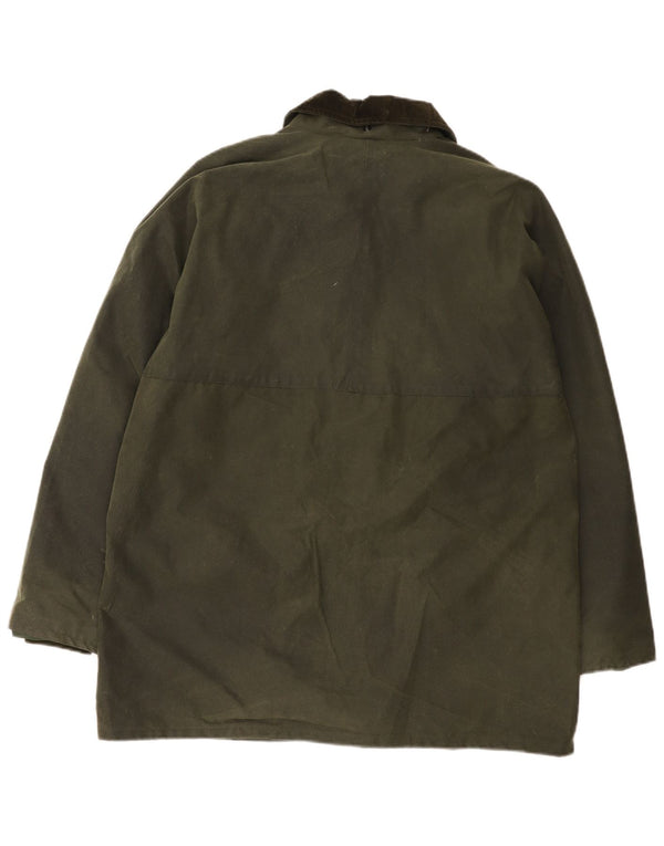 Giacca vintage in cotone cerato da donna UK 20 2XL Verde