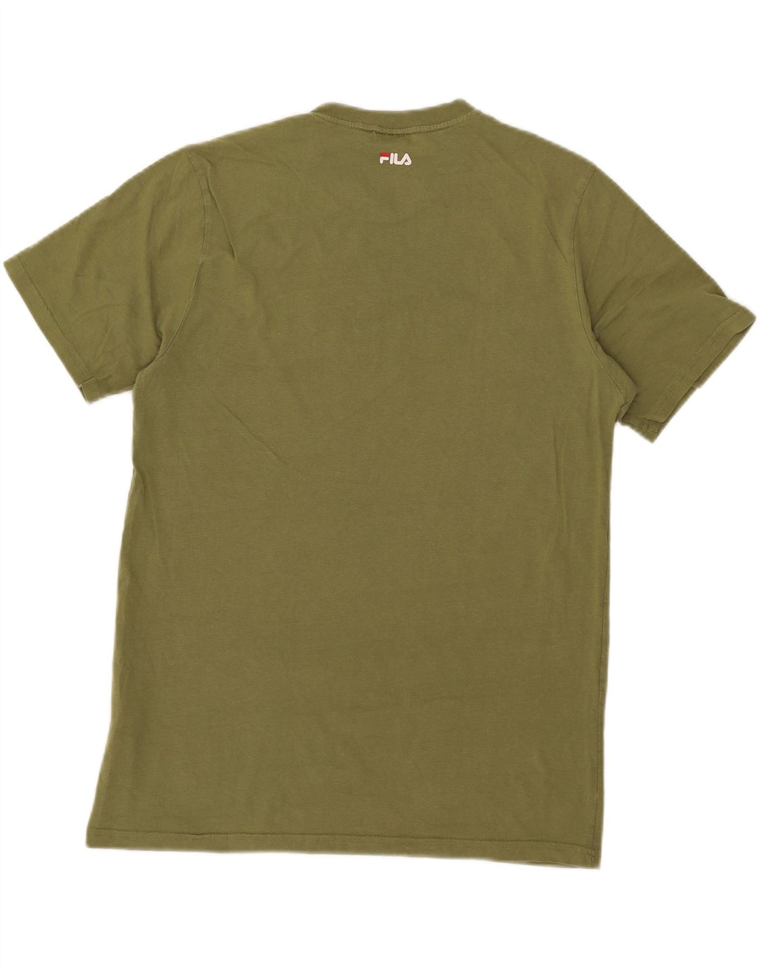 T-shirt grafica da uomo Fila Top grande in cotone kaki