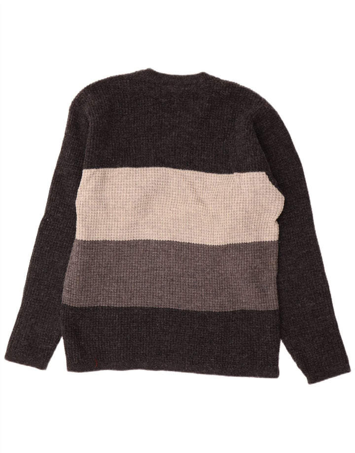 Levi's Uomo Maglione con scollo a V Maglione in lana color block grigio medio