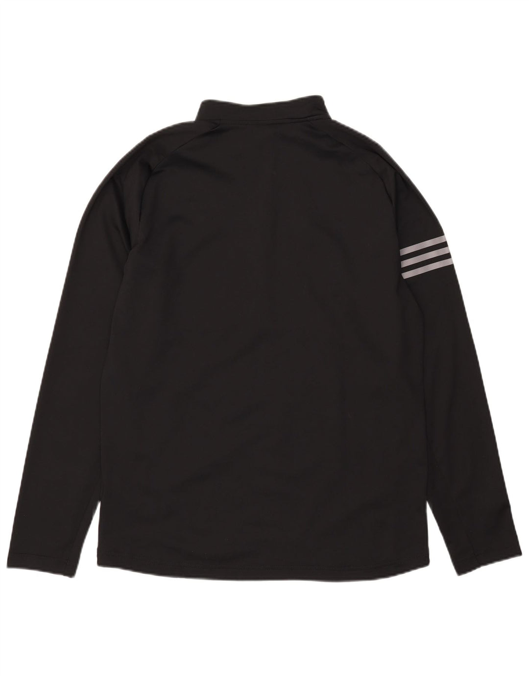 Top della tuta da ginnastica Adidas da uomo con zip e collo, blocco colore nero medio