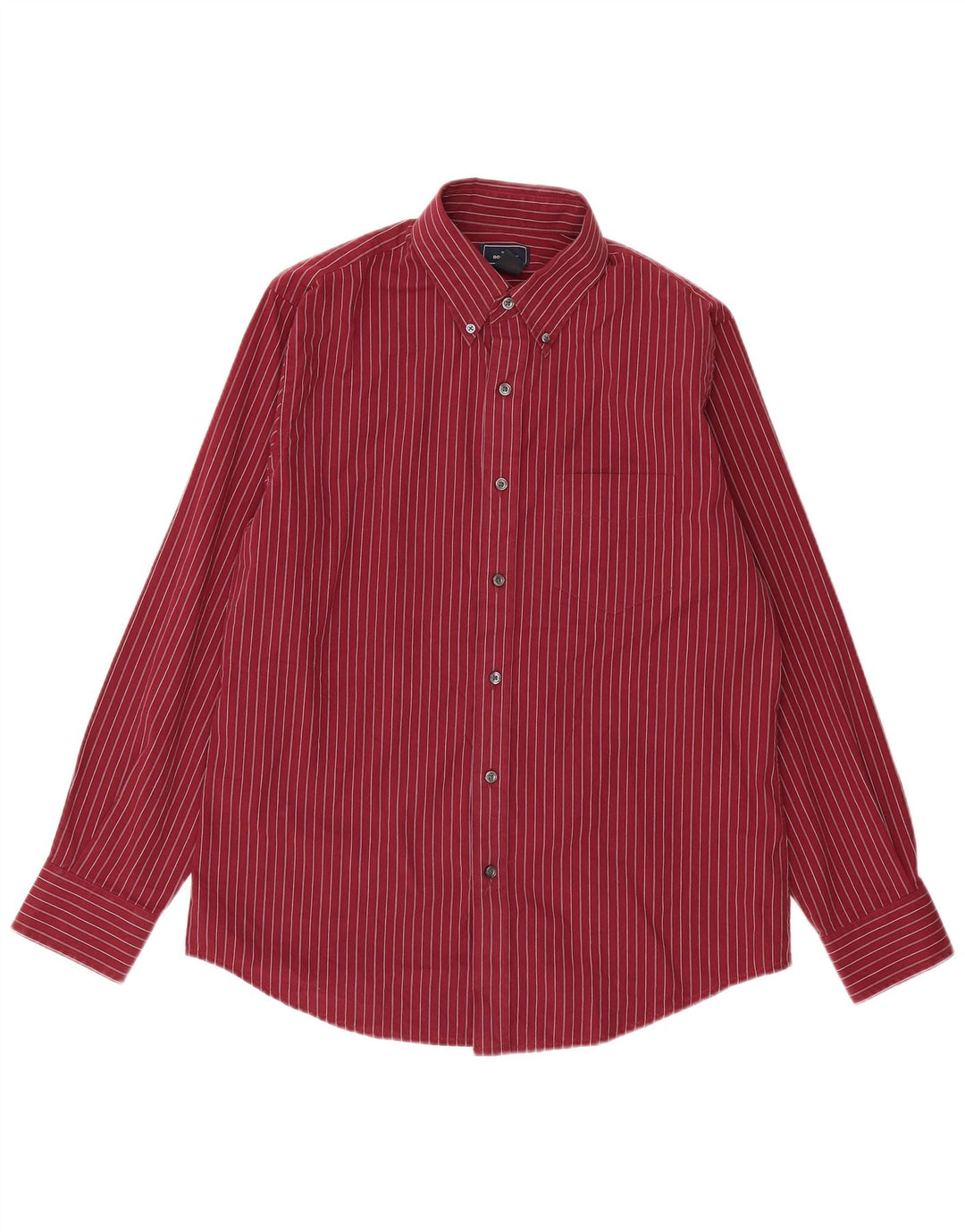 Camicia da uomo DOCKERS taglia 15 1/2 cotone gessato bordeaux medio