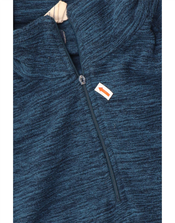 Mountain Warehouse Maglione in pile da uomo con collo con zip, grande poliestere chiazzato blu