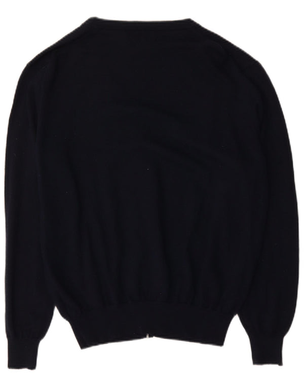 Maglione cardigan da uomo Marks & Spencer grande acrilico blu navy