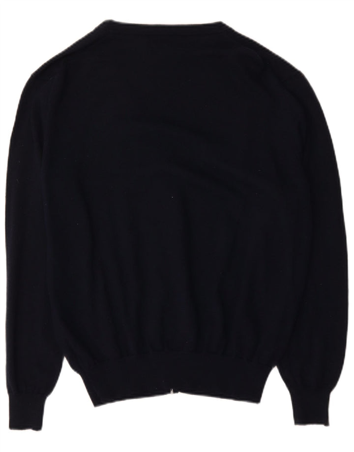 Maglione cardigan da uomo Marks & Spencer grande acrilico blu navy