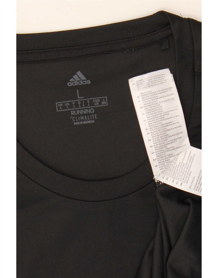 T-shirt Adidas Climalite da uomo, grande, in poliestere nero