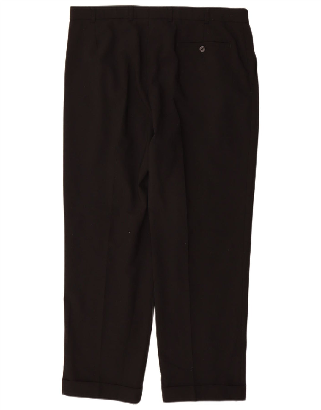 Pantaloni da abito con pegging da uomo Marks & Spencer W36 L29 poliestere nero
