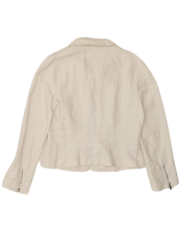 Giacca blazer con zip intera da donna Penny Black UK 12 media bianca