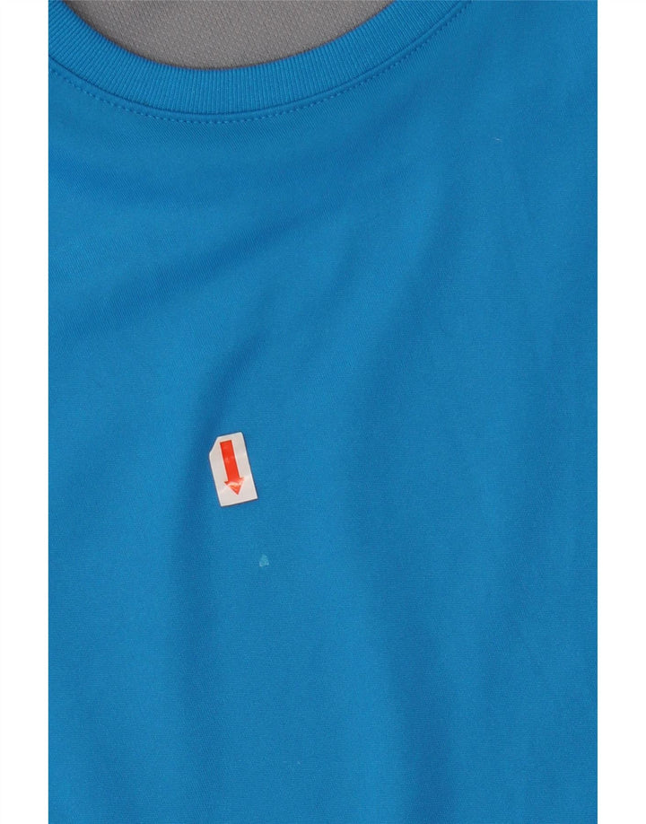 T-shirt da uomo Adidas Top in poliestere color block blu medio