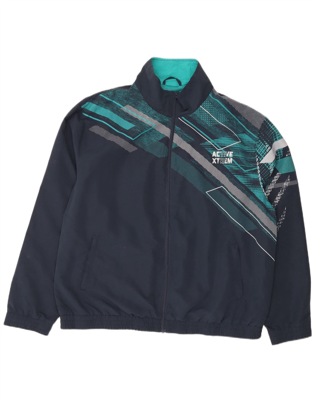 Atlas For Men Giacca da tuta da uomo XL Poliestere geometrico blu navy