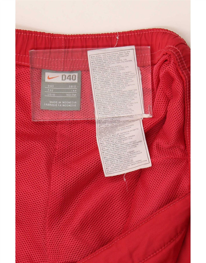 Pantaloni da tuta antivento Nike da donna UK 12 medio rosso poliestere