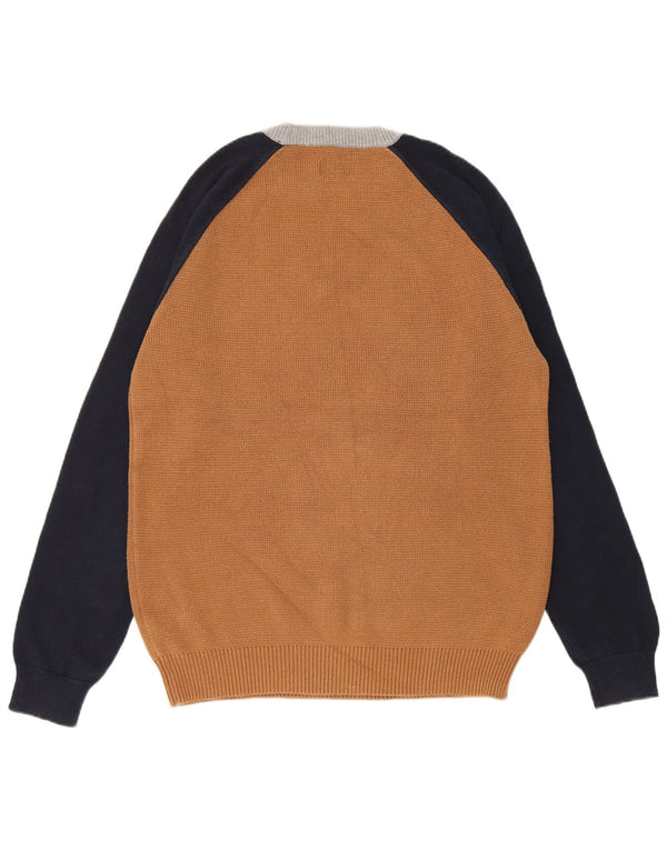 Maglione girocollo da uomo Jack Wills color block marrone medio