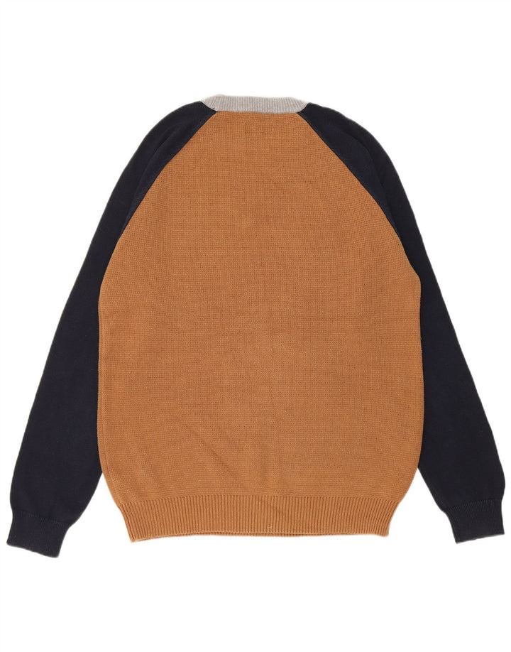Maglione girocollo da uomo Jack Wills color block marrone medio