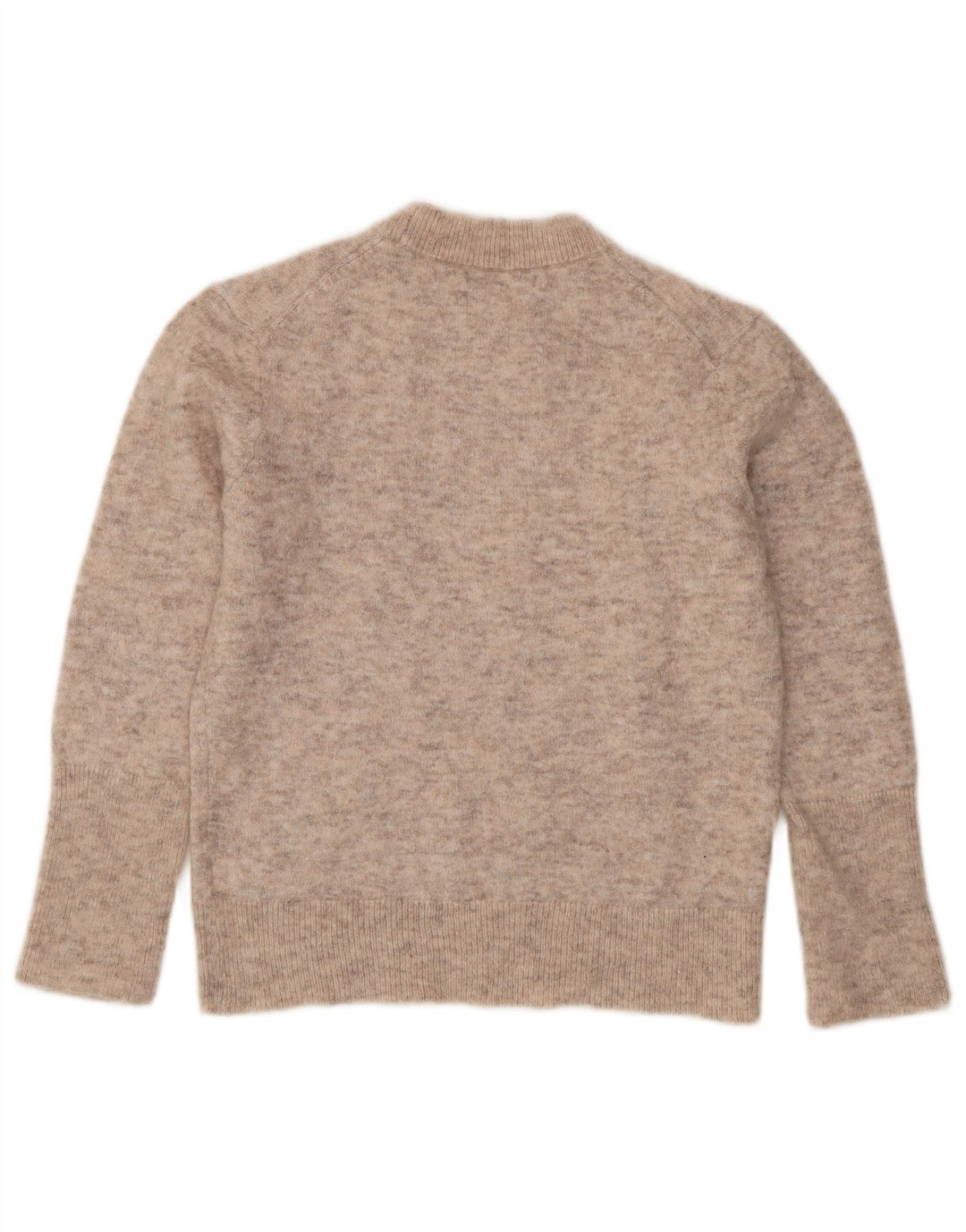 Maglione maglione girocollo da donna Marks & Spencer UK 10 piccolo beige screziato