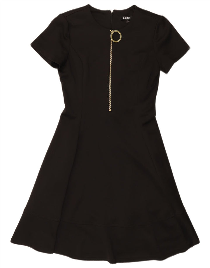 Abito a trapezio da donna Dkny US 4 piccolo in poliestere nero