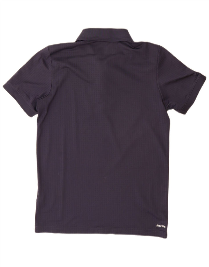 Polo Adidas Climalite da uomo piccola in poliestere blu navy