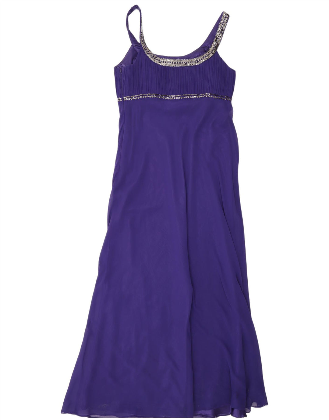 Abito lungo senza maniche da donna Debut UK 14 Poliestere viola medio