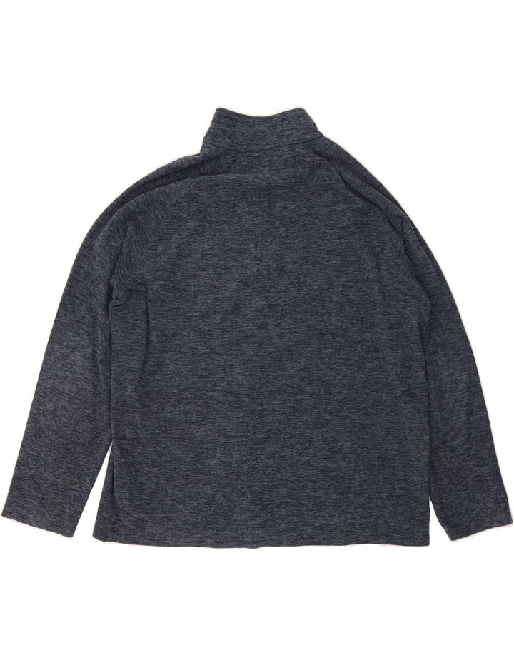 MOUNTAIN WAREHOUSE Mens Zip Neck Fleece Jumper 2XL Navy Blue Polyester Vintage Mountain Warehouse and Second-Hand Mountain Warehouse from Messina Hembry 