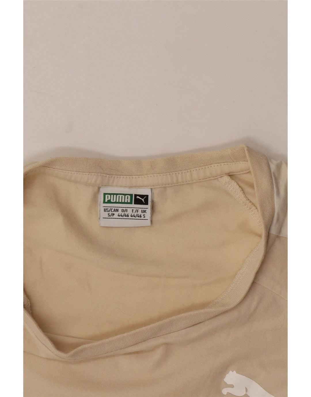 T-shirt Puma da uomo Top Small Beige Colourblock
