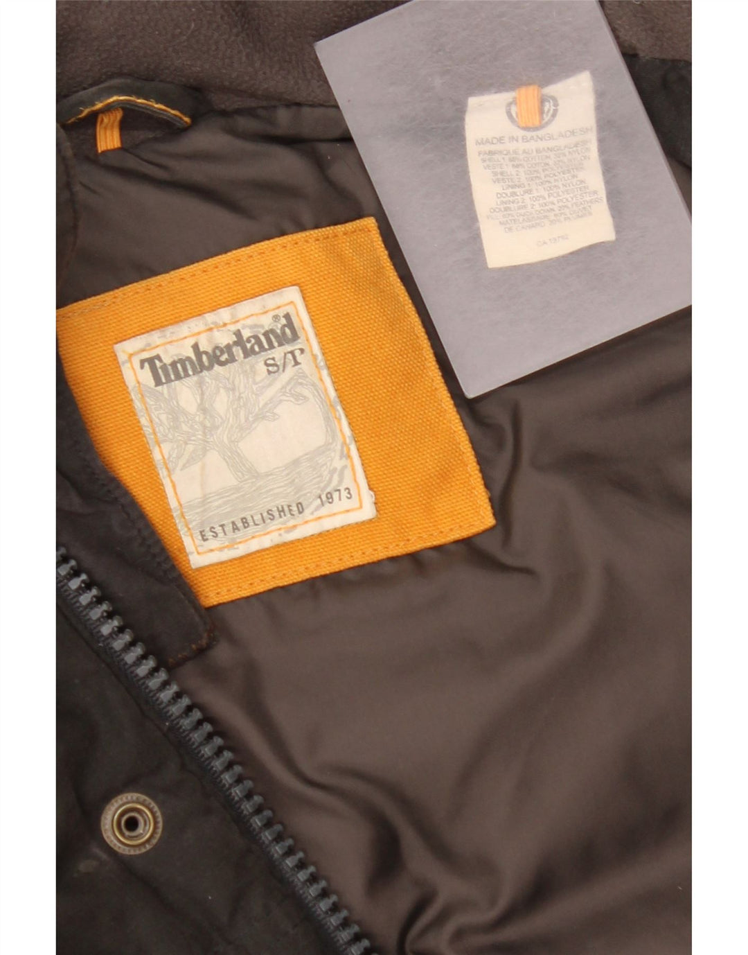 Gilet imbottito da uomo Timberland UK 36 piccolo cotone nero