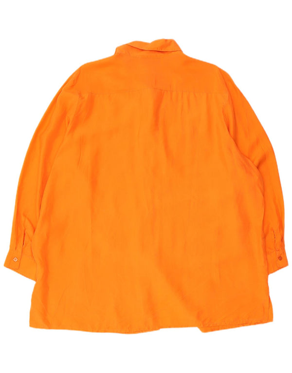 Camicetta camicia da donna HELLINE UK 22/24 3XL Seta arancione