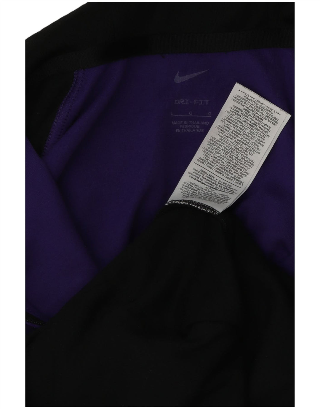 Felpa con cappuccio e collo con zip Nike da uomo, grande, in poliestere color block nero