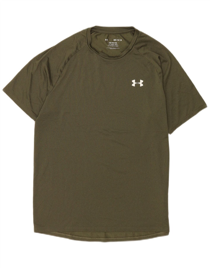T-shirt da uomo Under Armour Top medio poliestere kaki