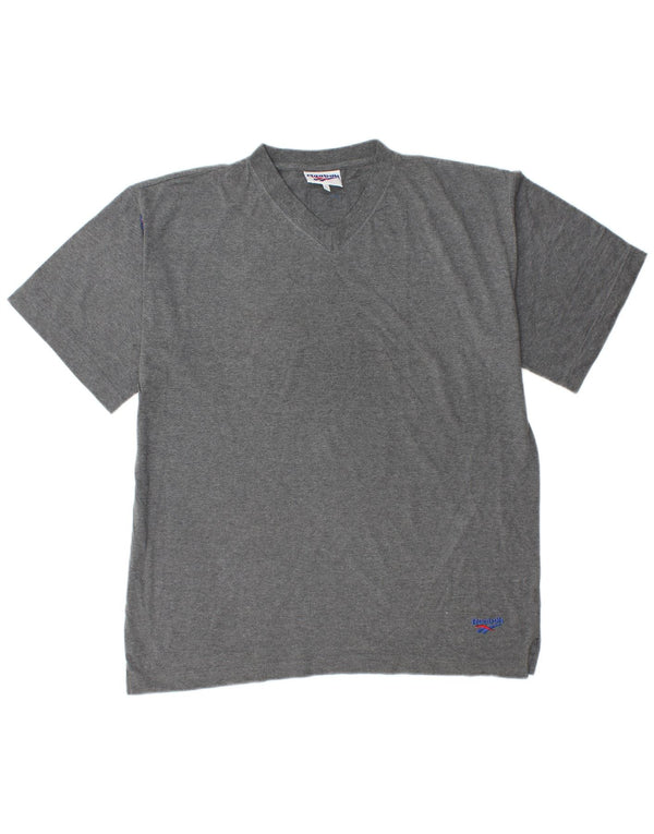 T-shirt da uomo REEBOK Top Large in cotone grigio