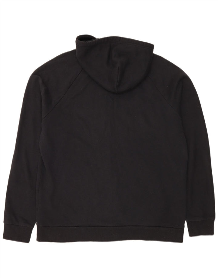 Felpa con cappuccio e zip da uomo Under Armour grande in cotone nero