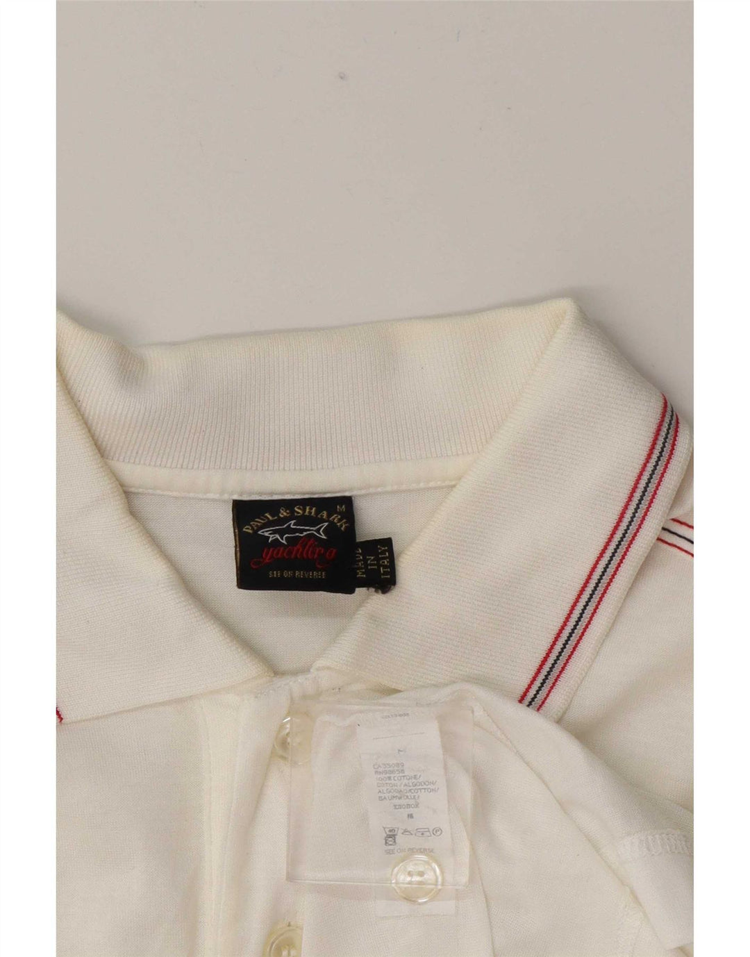 Polo da uomo Paul & Shark in cotone bianco medio