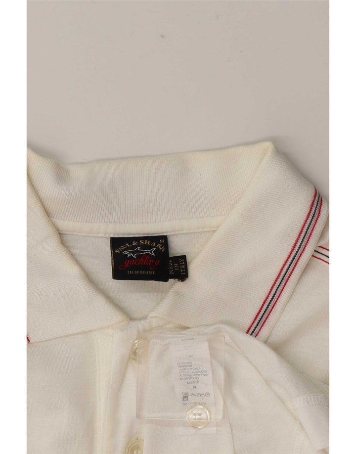 Polo da uomo Paul & Shark in cotone bianco medio